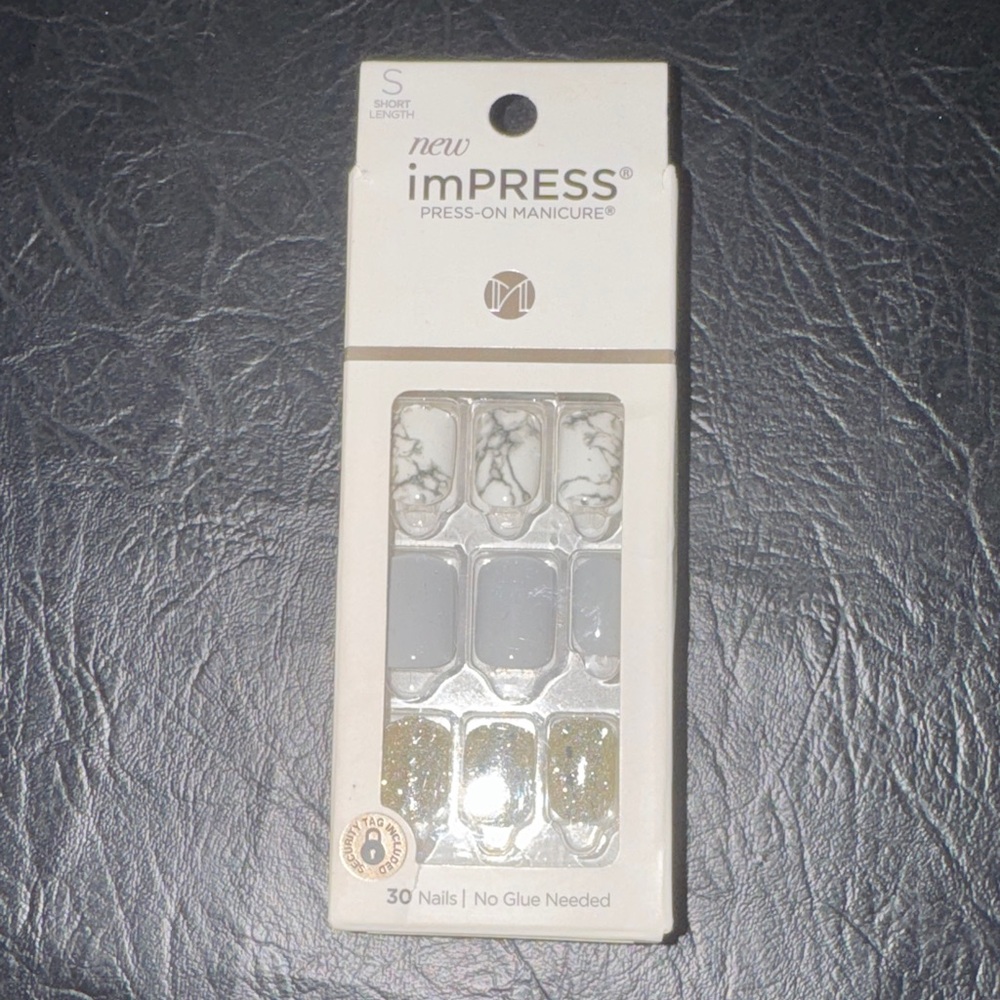 imPRESS Marble and Glitter Press-On Nails, NEW